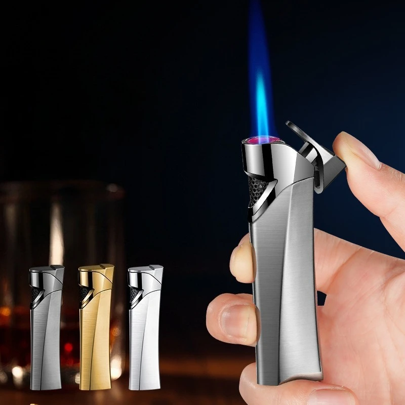 

Mini Butane Gas Torch Lighter Windproof Direct Charging Inflatable Smoking Accessories Metal Cigarette Lighters Ignition Tool