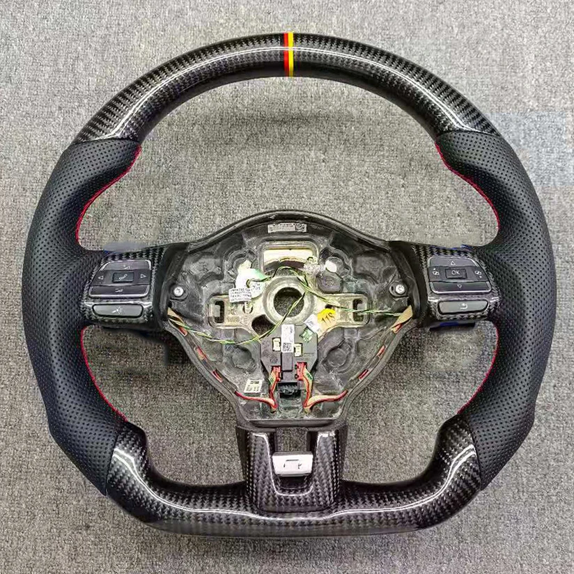 

For Volkswagen VW Golf 6 Mk6 VW Polo MK5 2010-2013 Carbon Steering Wheel With Paddle Shifter and Multi-Functional Button