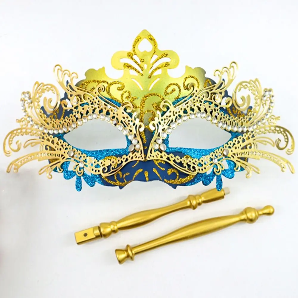 Maskerade-Maske mit Holding Stick, venezianische Halloween-Kostümmaske, Karneval-Maske für Damenparty