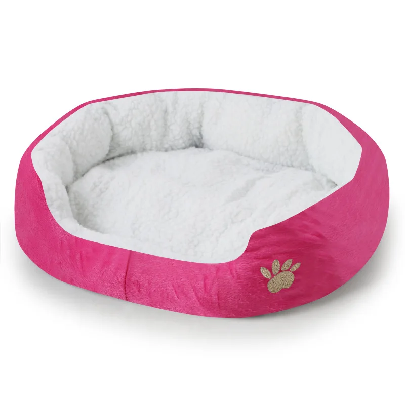 Puppy Sleeping Cushion Blanket Round or Elliptical Fleece Bed Suitable for Cats or Puppies Dog House Soft Nest Dog Cat Baskets