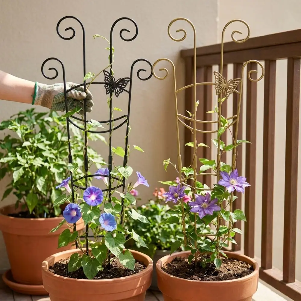 Butterfly Shaped Plant Climbing Trellis Strong Load Bearing Thickened Vine Climbing Rack Plastic Rust-Resistant