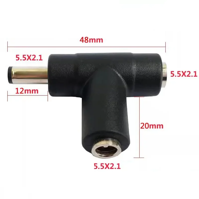 1PCS DC Power Adapter 5.5x2.1mm Female Jack to 5.5x2.5mm Male Plug Connector for Laptop CCTV LED Strip Power Supply