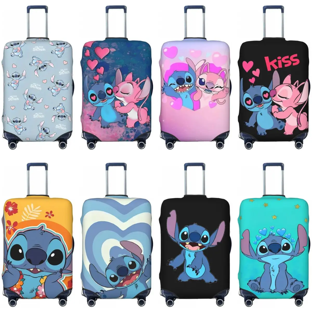 MINISO Stitch Cartoon pokrowiec na walizkę wakacje biznesowe przydatna ochrona walizki bagażowej