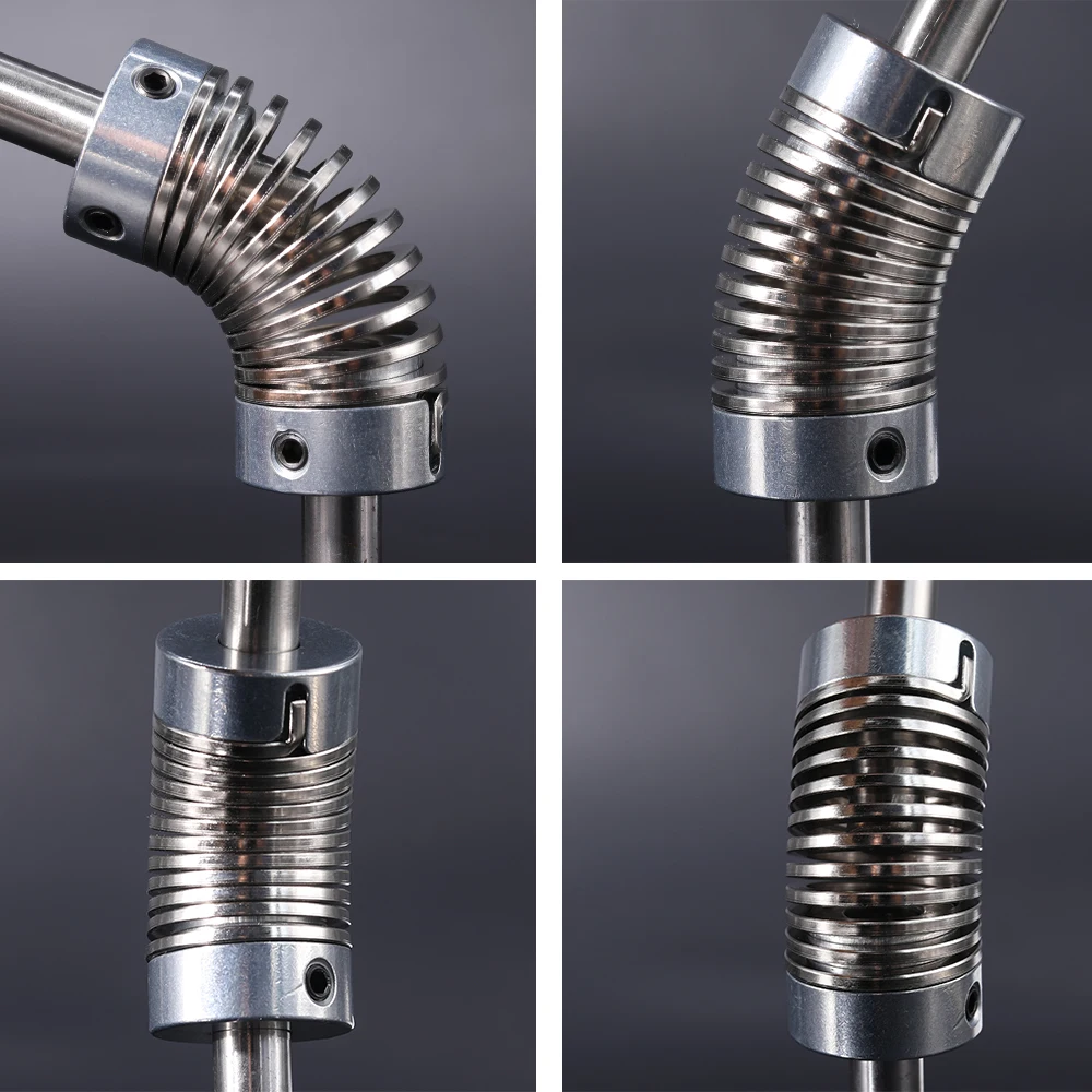 1PCS 16*34mm Spring Coupling, Encoder Stepping Servo Motor Elastic High Torque Thread Flexible Coupling Bellows
