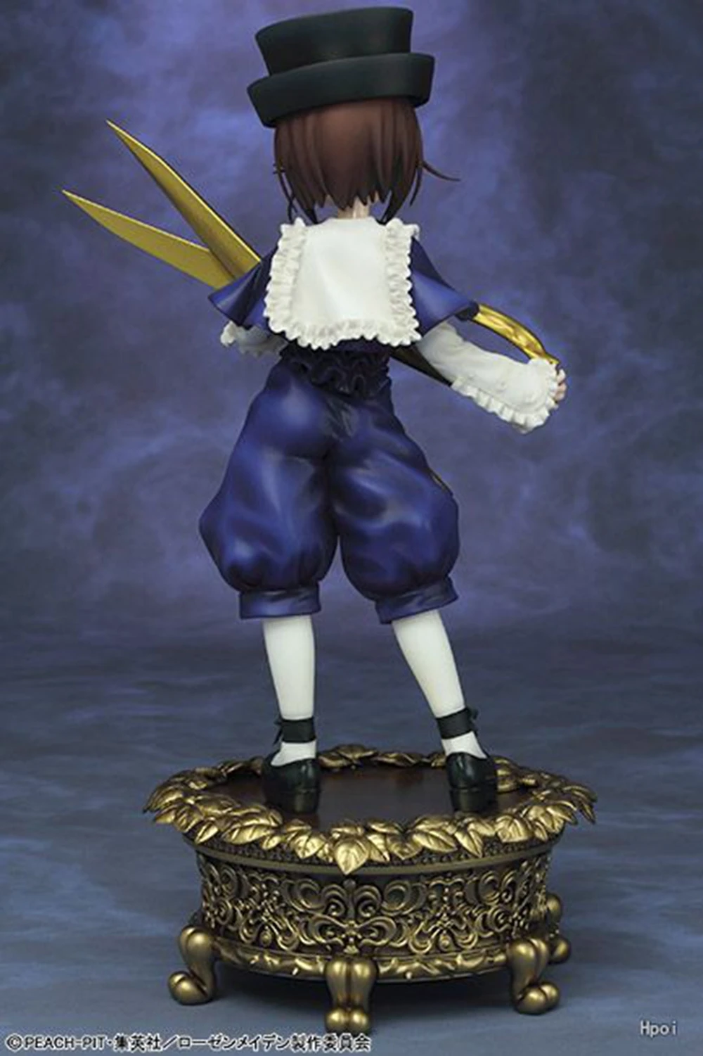 14cm anime rozen donzelaouseiseki figura em pé postura tesoura vestido modelo brinquedos presente boneca coleção decoração pvc