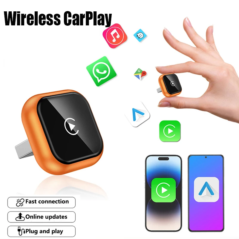 

Беспроводной адаптер 2-в-1 для CarPlay и Android Auto, умный AI-бокс для интеллектуальных систем автомобилей Volvo, Benz, MG, Kia, Chery, Toyota 2026