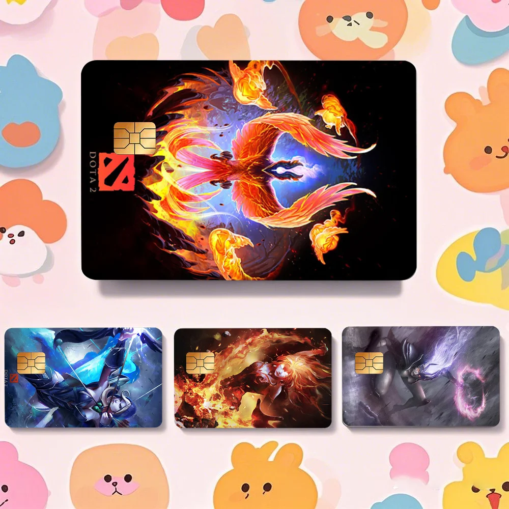 Game D-Dota 2 Stickers Cartoon Credit Card Visa Debit Bank Charge Card Bus Metro Waterproof Sticker Decal Decoration