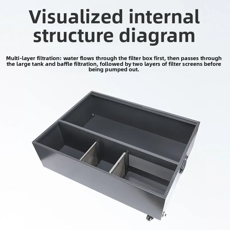 100L Large‑Volume Machine Tool Coolant Reservoir Filter Tank for Cutting Equipment Chip Processing Workbench