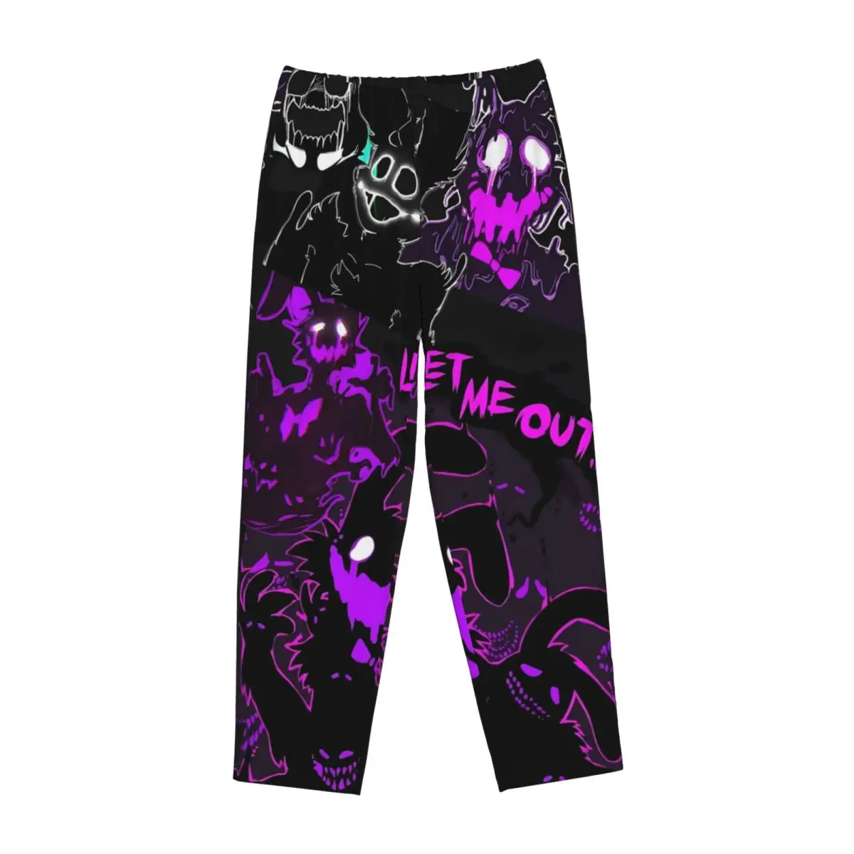Custom Print Springtrapped FNAF Pyjamahose Damen Horro Game Sleep Nachtwäsche Hose mit Taschen
