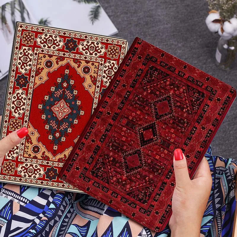 

Red Oriental Pattern Rug Gift Tablet Case For Lenovo Xiaoxin Legion Pad Tab Pro GT Y700 Gen4 2 11 P11 M10 K10 3rd Plus Gen