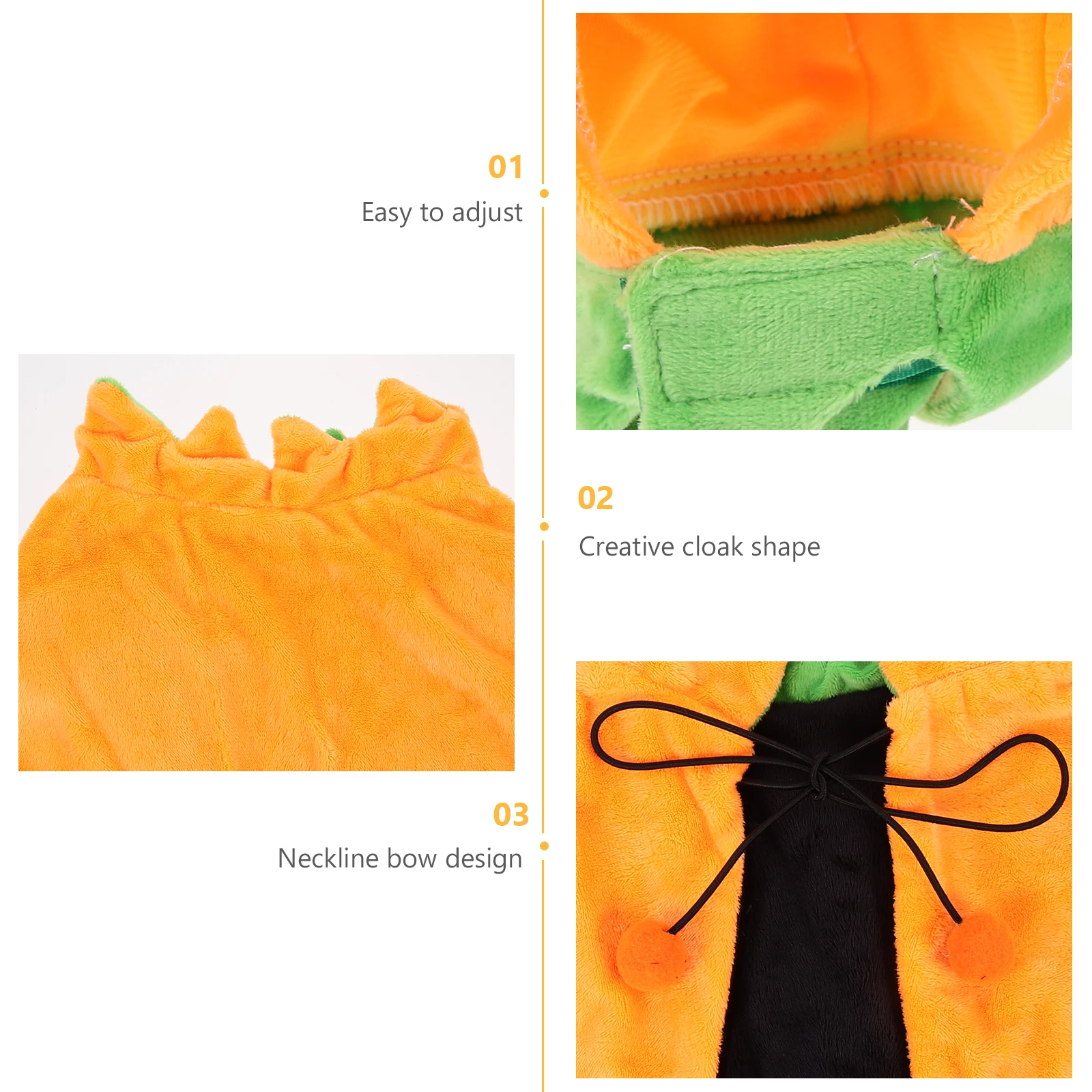 

Outfits Pet Cape Cloak Dog Costume Hat Reversible Party Orange Halloween Custome