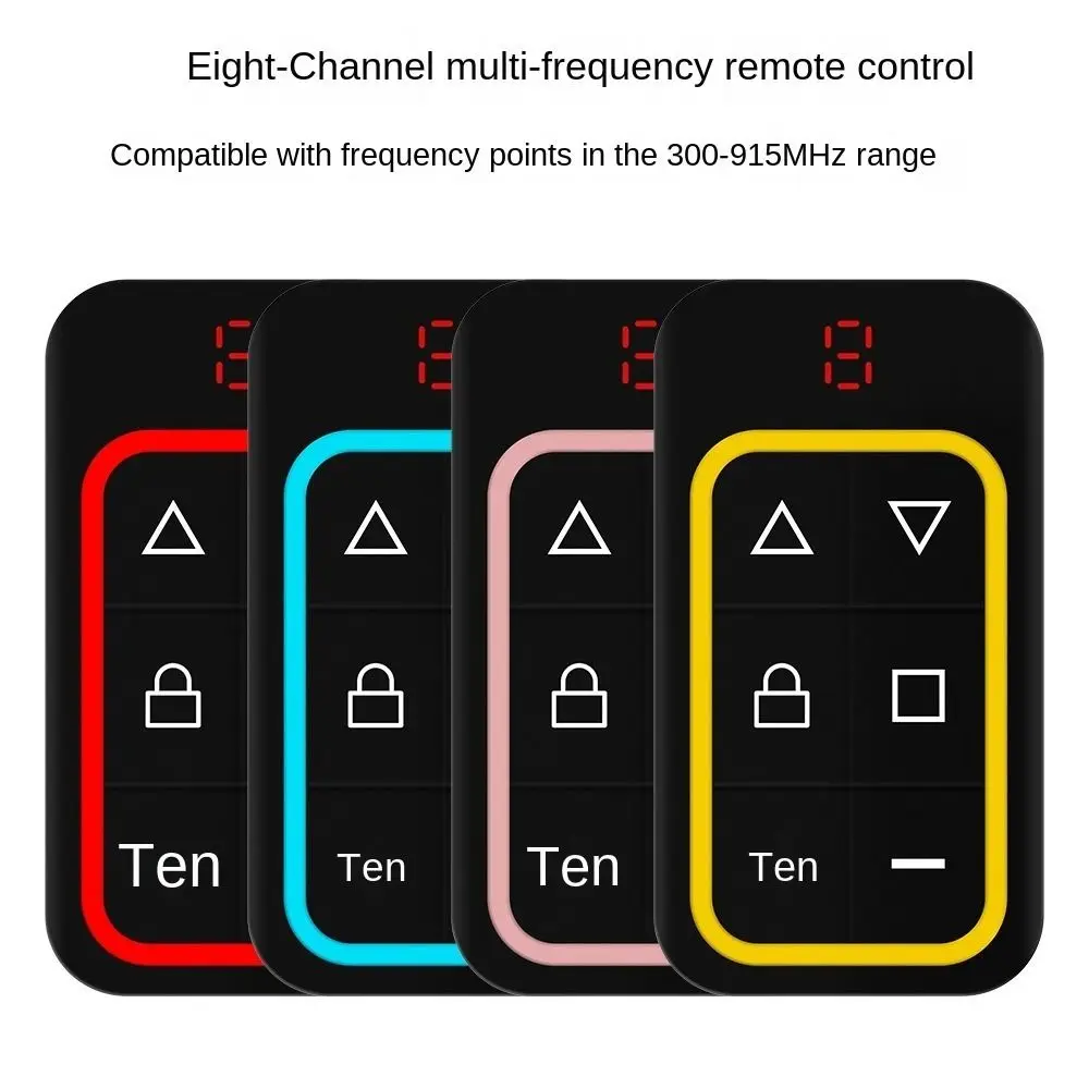 Rechargeable Garage Control Door Remote Wireles 300-915mhz Gate Control Code Grabber Waterproof Copy Remote Control