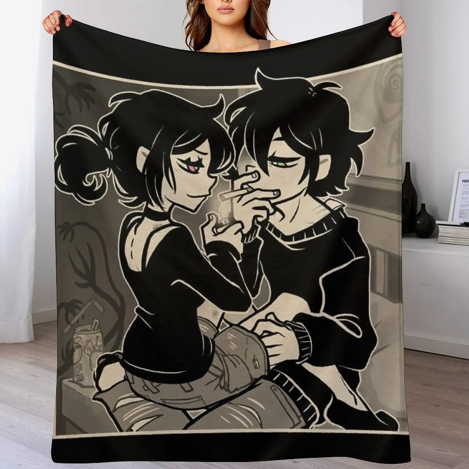 The Coffin of Andy and Leyley Throw Blanket