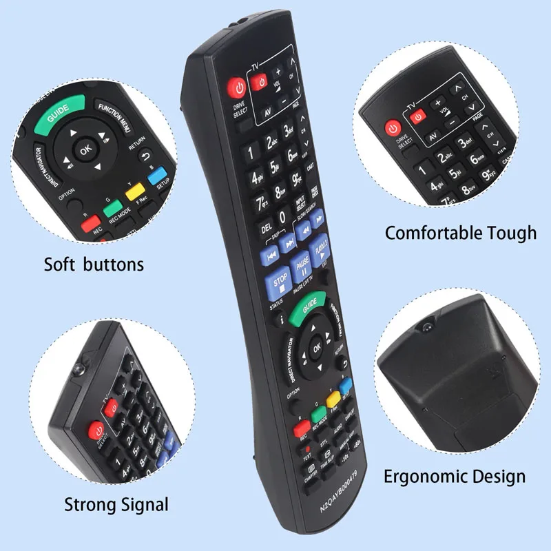 N2QAYB000479 New Remote Control Compatible with Panasonic DVD Recorder DMR-XW380 DMR-XW385 DMR-XW390 DMR-XW480 DMR-XW380GL