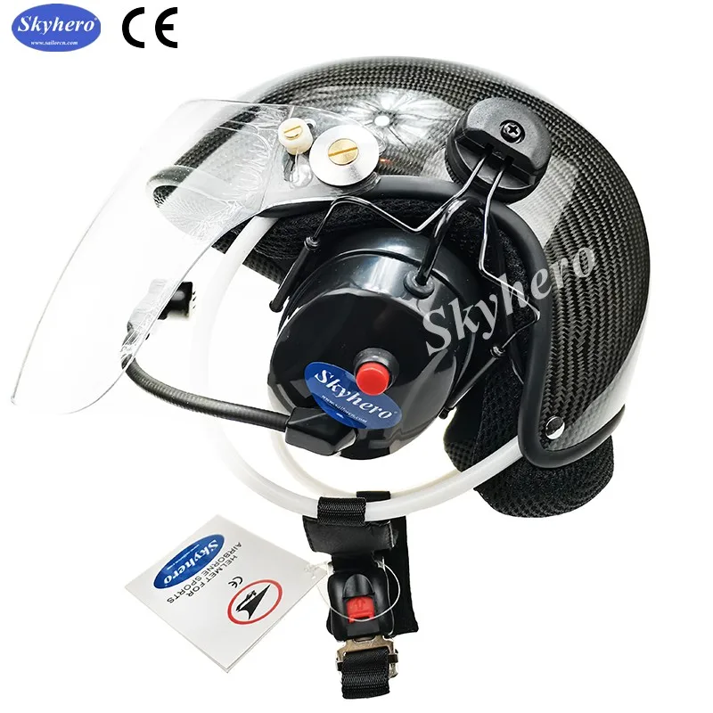 Paramotor Helmet with Real Carbon Material, High Noise Reminder, Close to the Ear, PPG