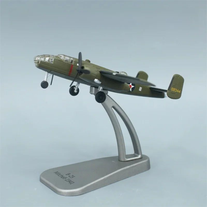 modellino-in-scala-1-144-del-bombardiere-americano-b25-aereo-militare-in-metallo-accessorio-da-ufficio-per-esposizione