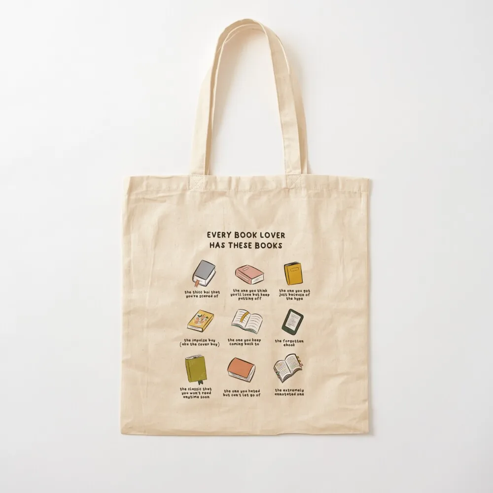 

Books every book lover has (v2) Tote Bag canvas tote bags Women bags Canvas Tote Bag