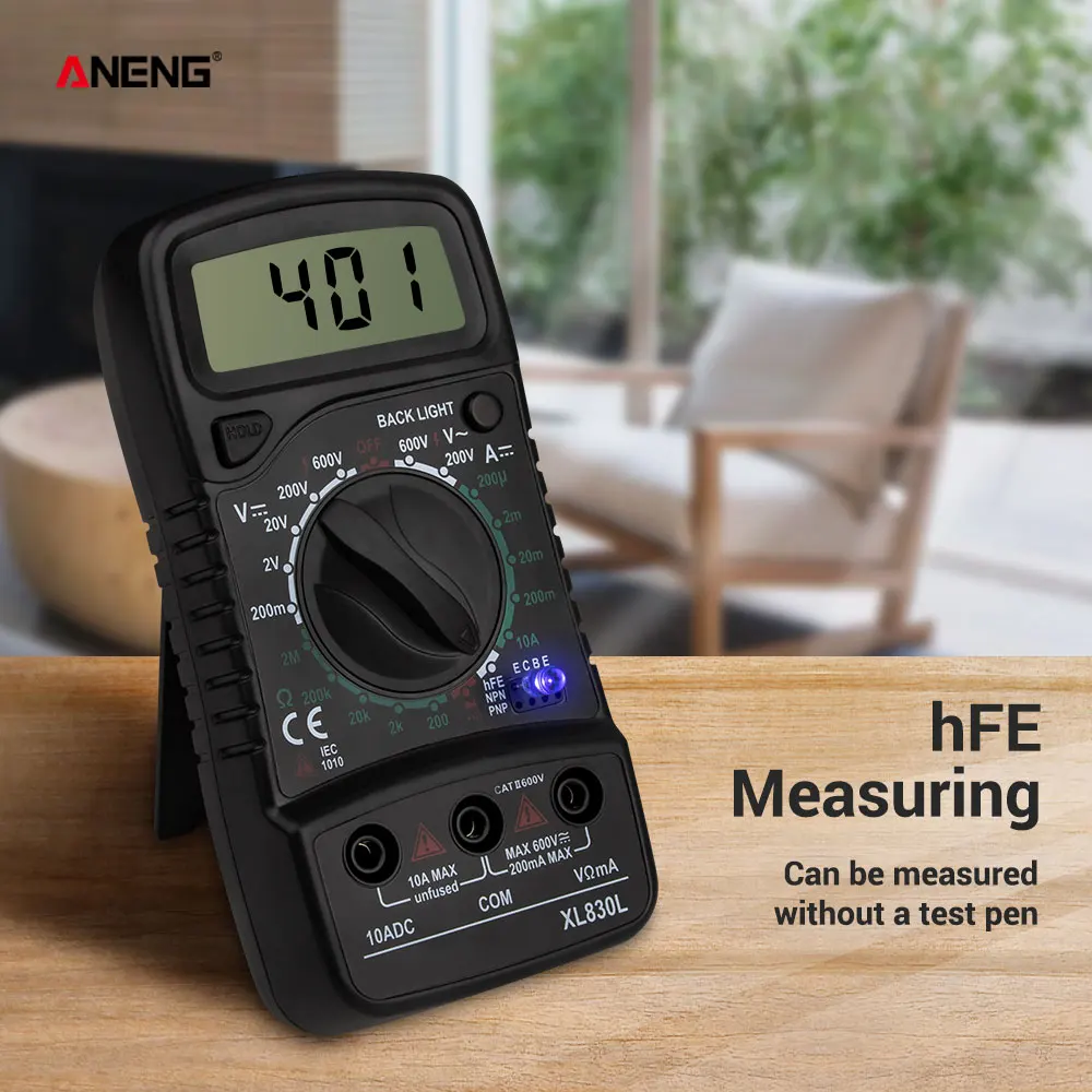 ANENG XL830L Digitális multimeter esr Időmértékes verselés testers autóipari Elektromos dmm Hordozható vevő Éle vminek teszter Időmértékes verselés Kapacitás Időmértékes verselés