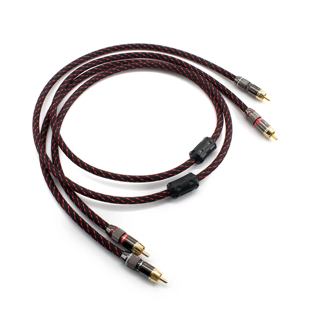 Canare 1 pair RCA audio cable 2 RCA to 2 RCA Interconnect Cables HIFI Stereo 4N OFC Male to Male For Amplifier DAC TV car audio