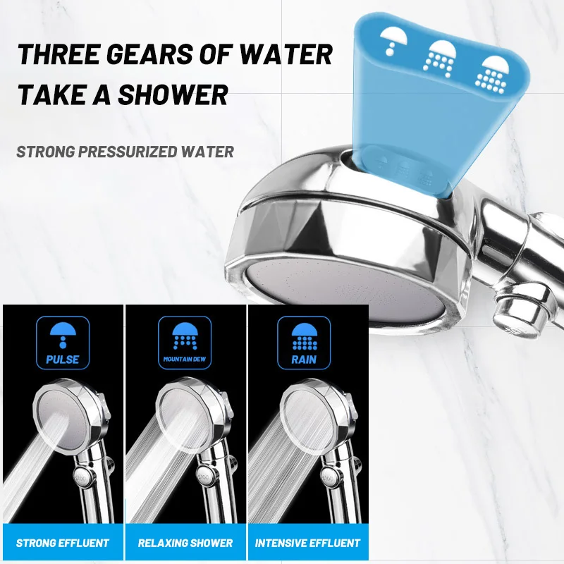 EHEH Universal Shower Head High Pressure Water Saving ABS Handheld Adjustable Water Household Sprayer Hotel Bathroom Accessories