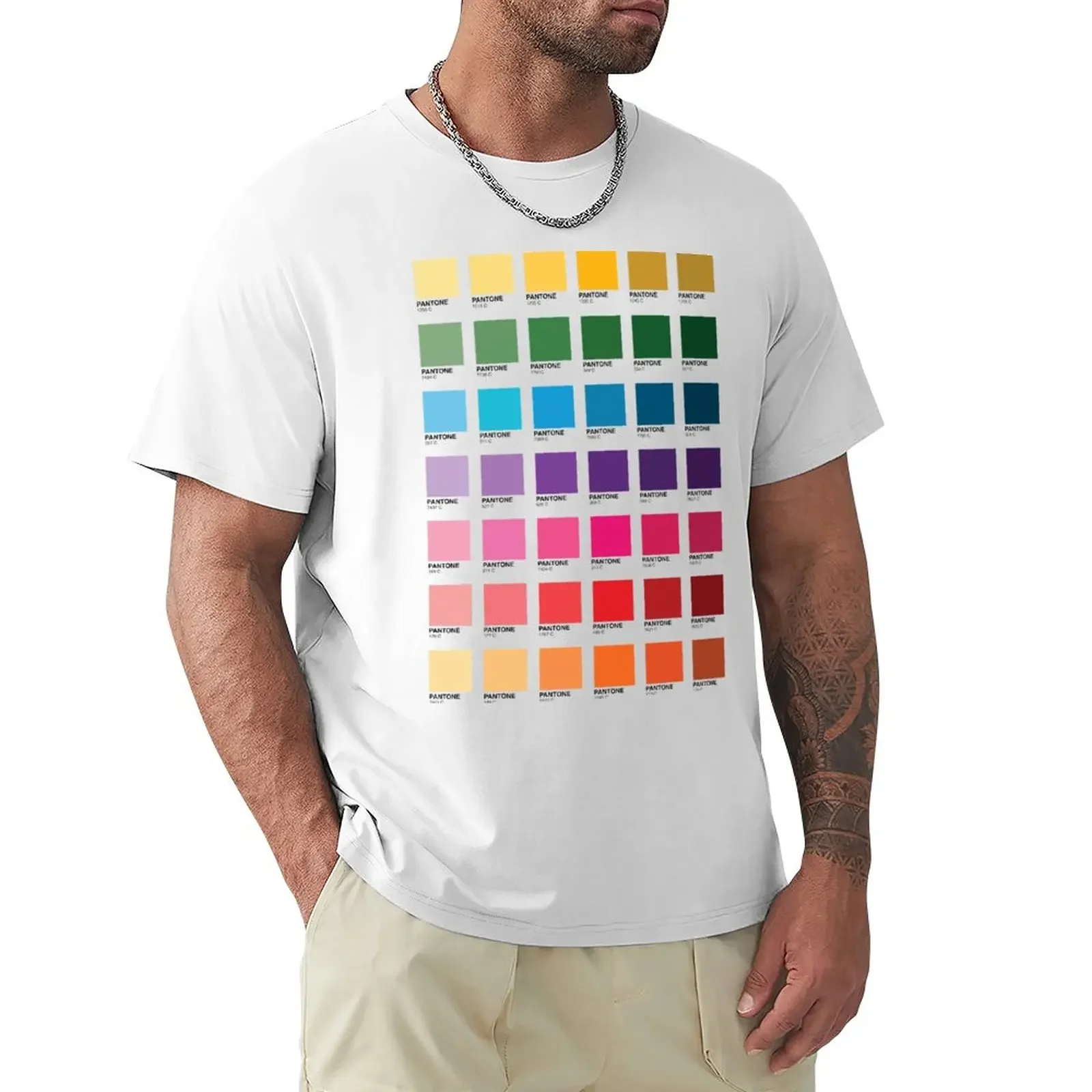 Shades of Pantone Colors T-Shirt vintage anime shirt vintage t shirts shirts graphic tee oversized slim fit t shirts for men