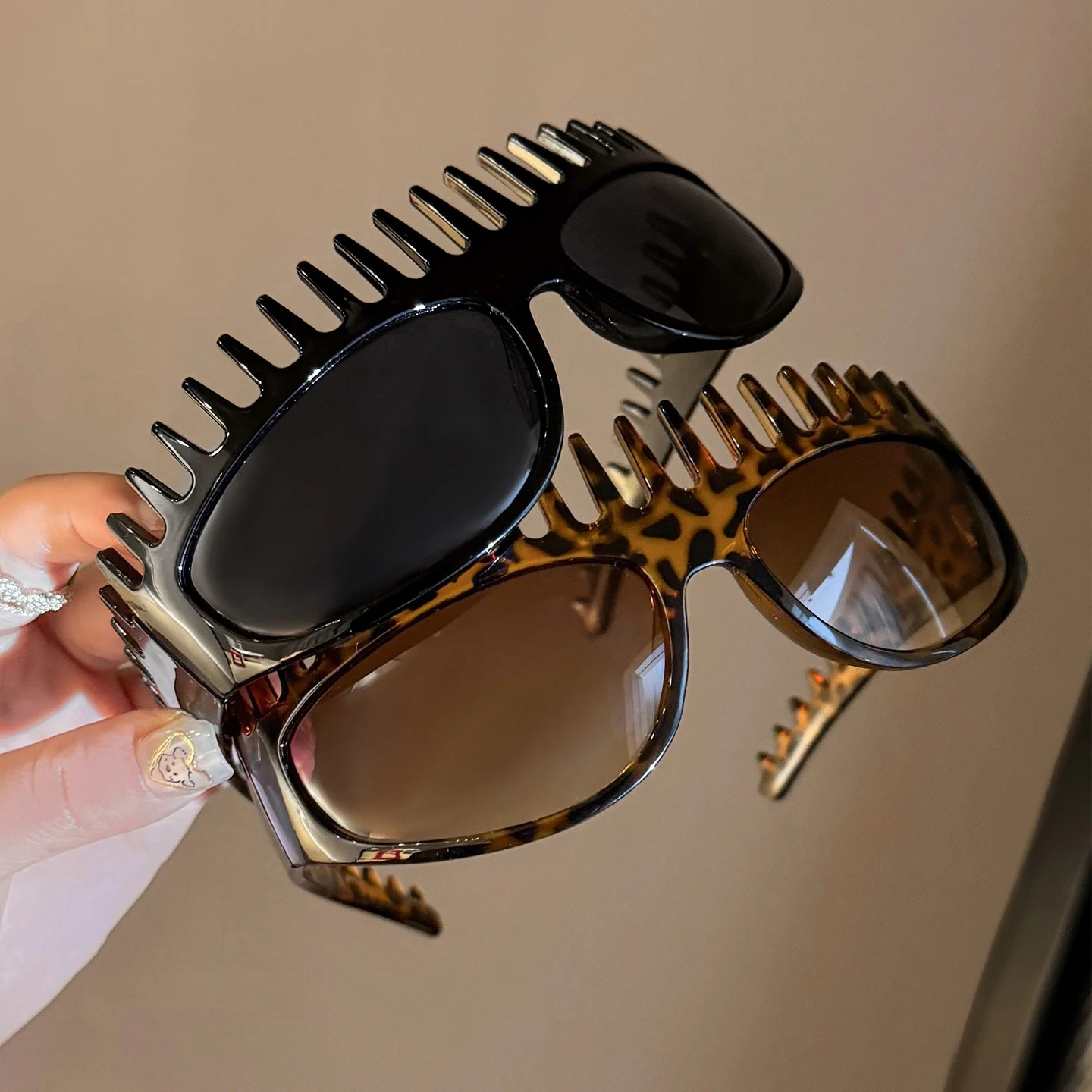 1/2PCS Toothed Hairband Acetate Leopard Print Fashion Hair Accessory, Versatile Styling Hairpin, 2026 New Foldable Headband