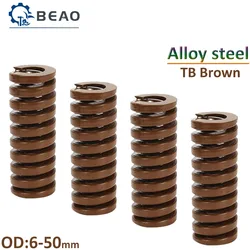 Heavy Load Die Mold Springs Brown Compression Spring Alloy steel Outer Dia 6 8 10 12 14 16 18 20 22 25 27-50mm Length 20 - 300mm