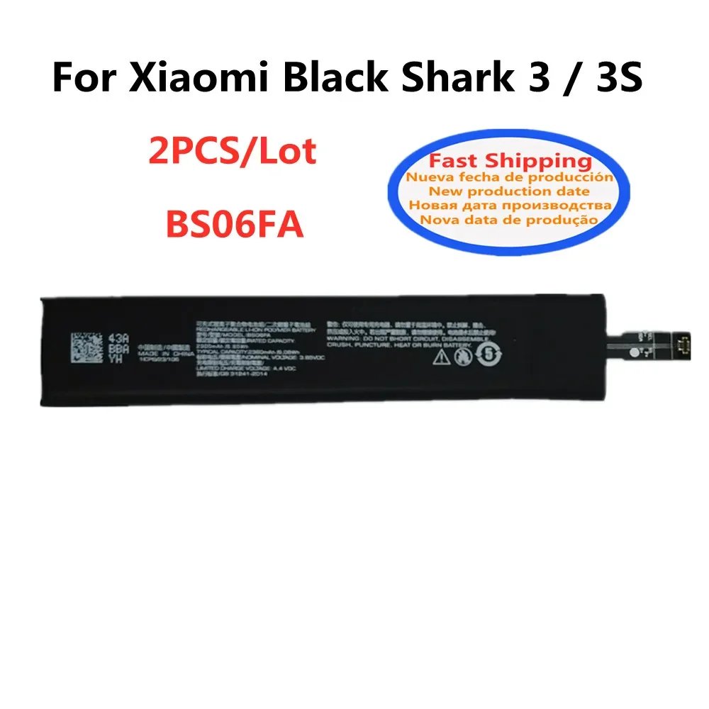 

2360 мАч BS06FA телефонный аккумулятор для Xiaomi BlackShark Black Shark 3 3S Shark3 KLE-H0 KLE-A0 Сменные аккумуляторы