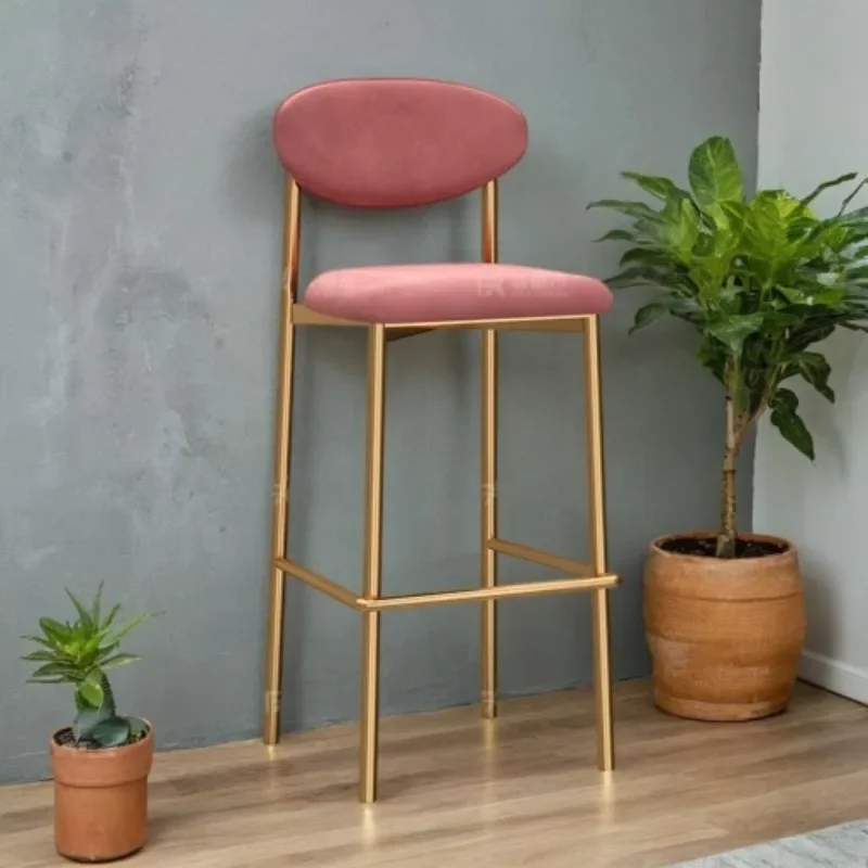 High Kitchen Stools Armchair Modern Design Chairs Bar Make Up Chair Chaise Cafeteria Nordic Counter Swivel Wooden Home Tabouret