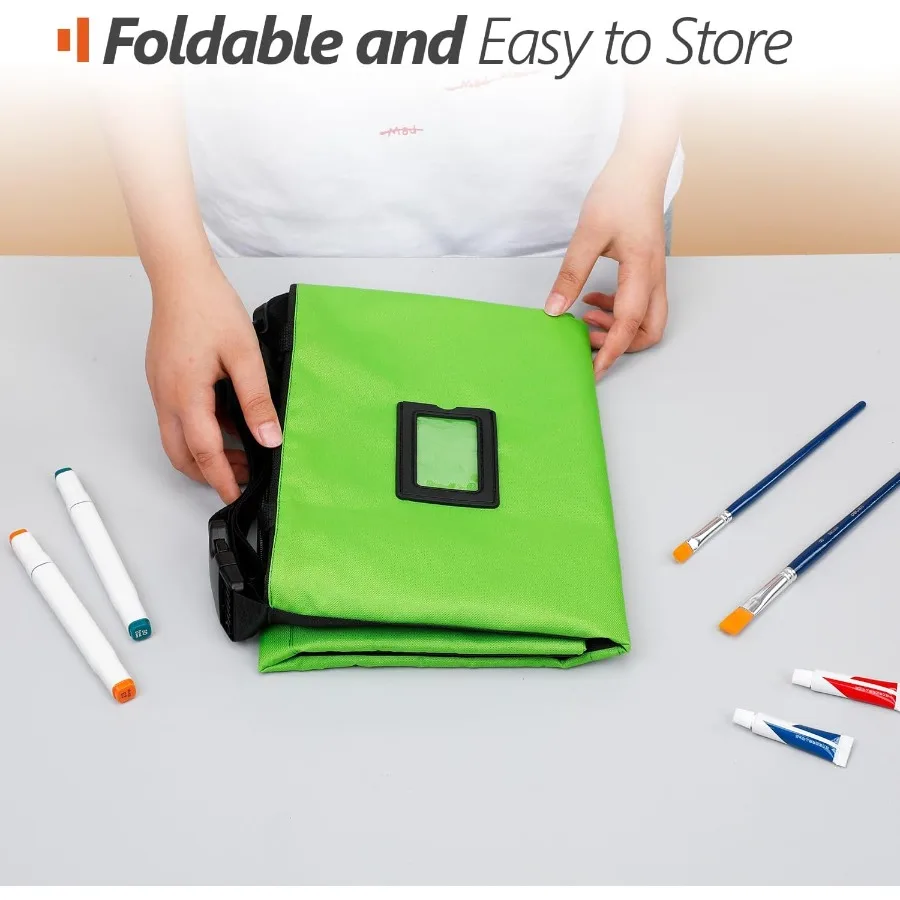 Large Size Art Portfolio Bag 24 x 36 Inches Lightweight Nylon Shoulder Bag with Handle and Zipper for Efficient Poster Storage