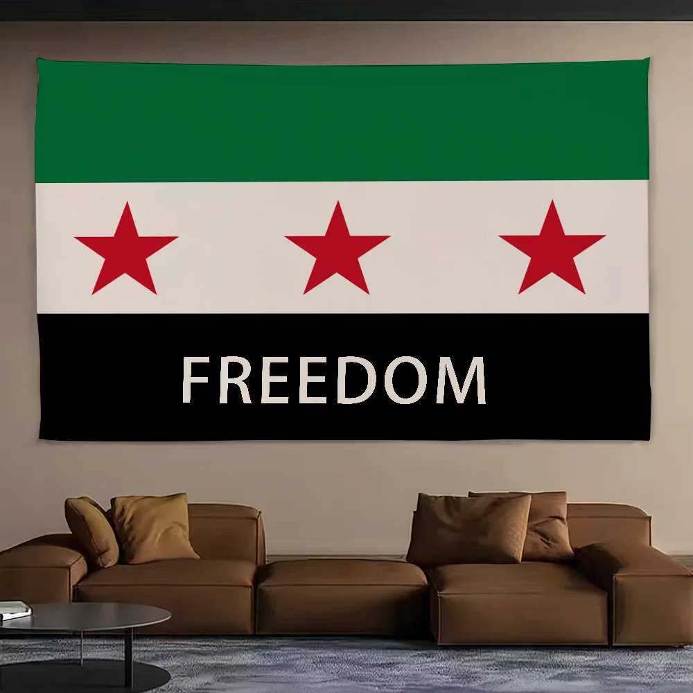 Syrian Flag Democracy Freedom For Art Science Fiction Room Home Decor Wall Hanging Home Decor Banner