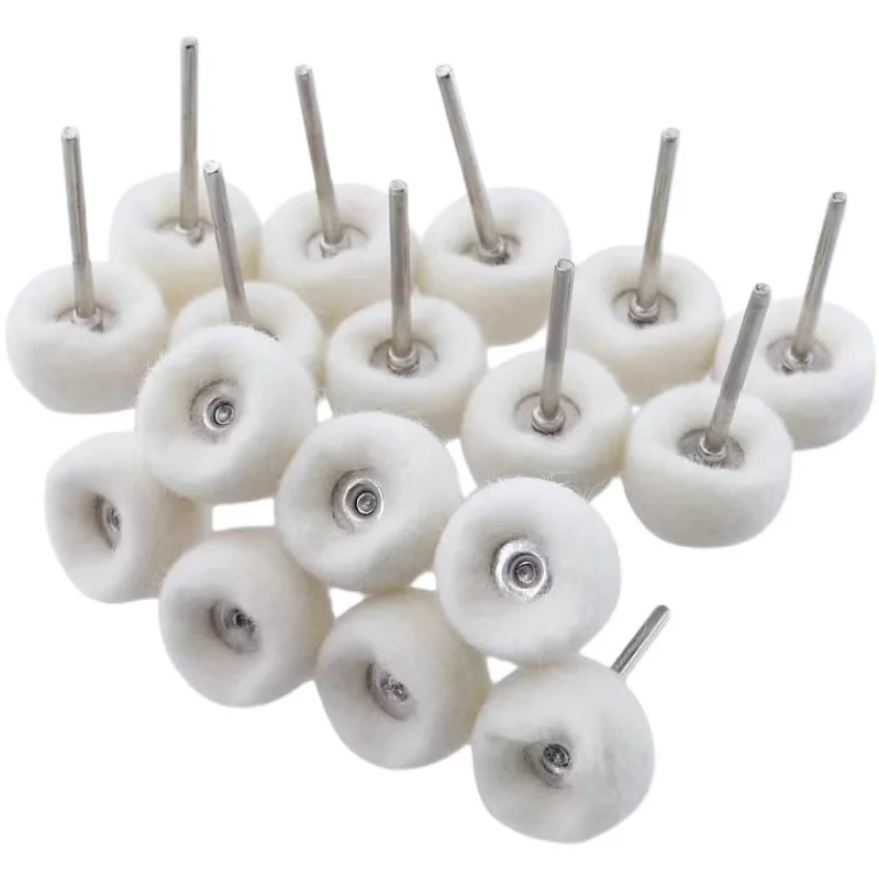 JNSUR 2.35 Shank Soft Wool Plush Felt Dental Polishing Wheel Soft Wool Plush Felt Electric Grinder Accessory Dental Polisher