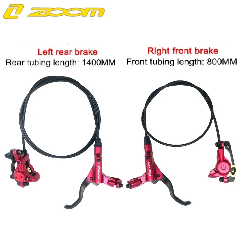 ZOOM HB875 Mountain bike Hydraulic Disc Brake Set Front Right 800mm Left Rear 1400mm MTB Bicycle Integrated cylinder oil pipe