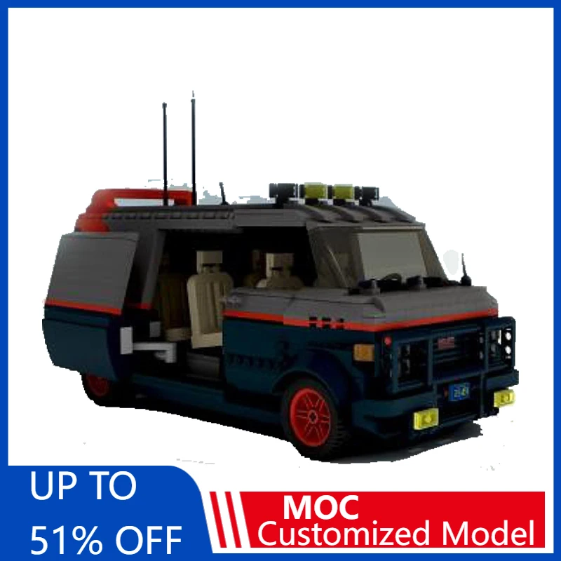 

1333 PCS MOC City Car Series Luxury Box Van Model Technology Building Blocks Creative For Children Toys Surprise Festival Gifts