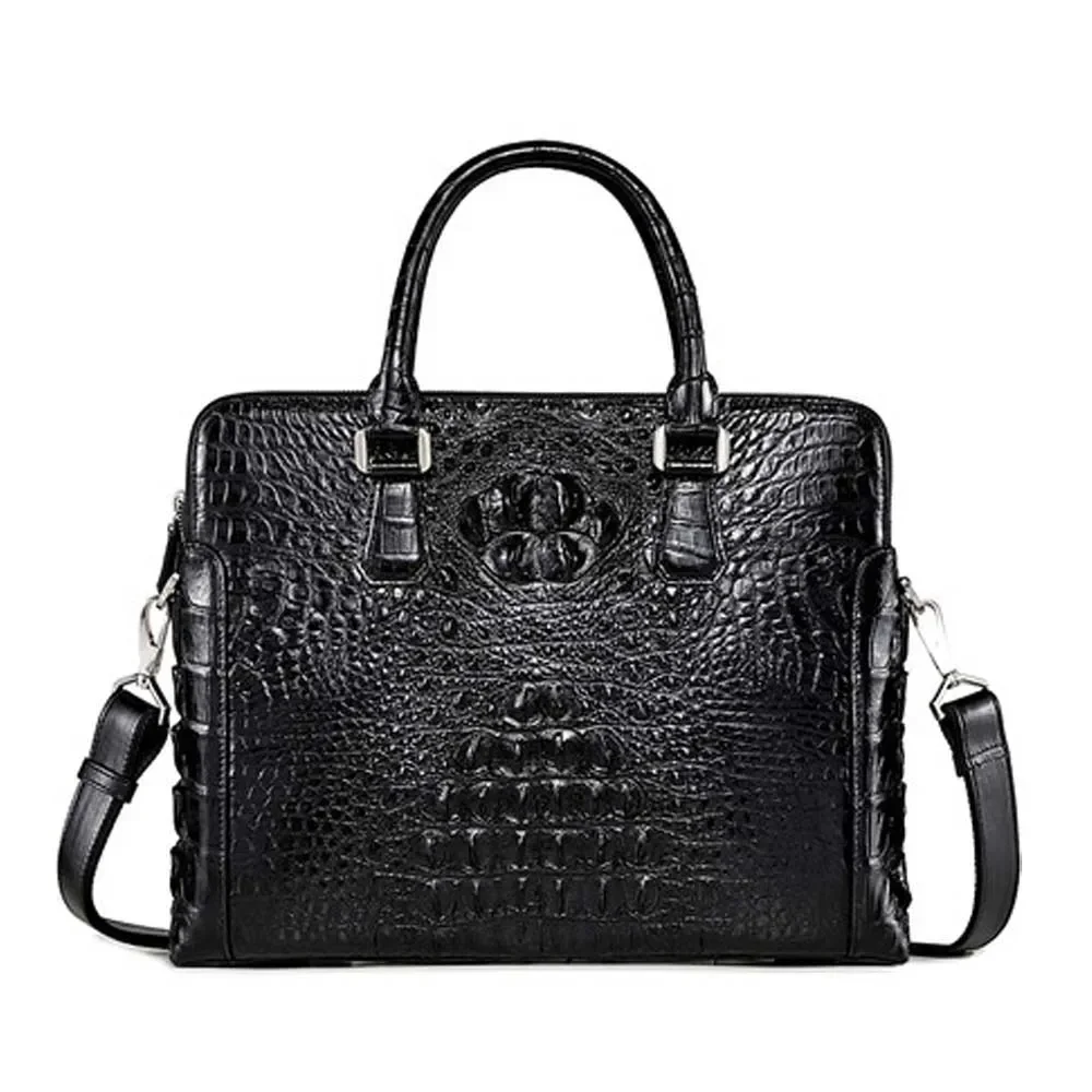 

kafandi men crocodile handbag new business leisure large capacity male briefcase Cross section Leather bag single shoulder