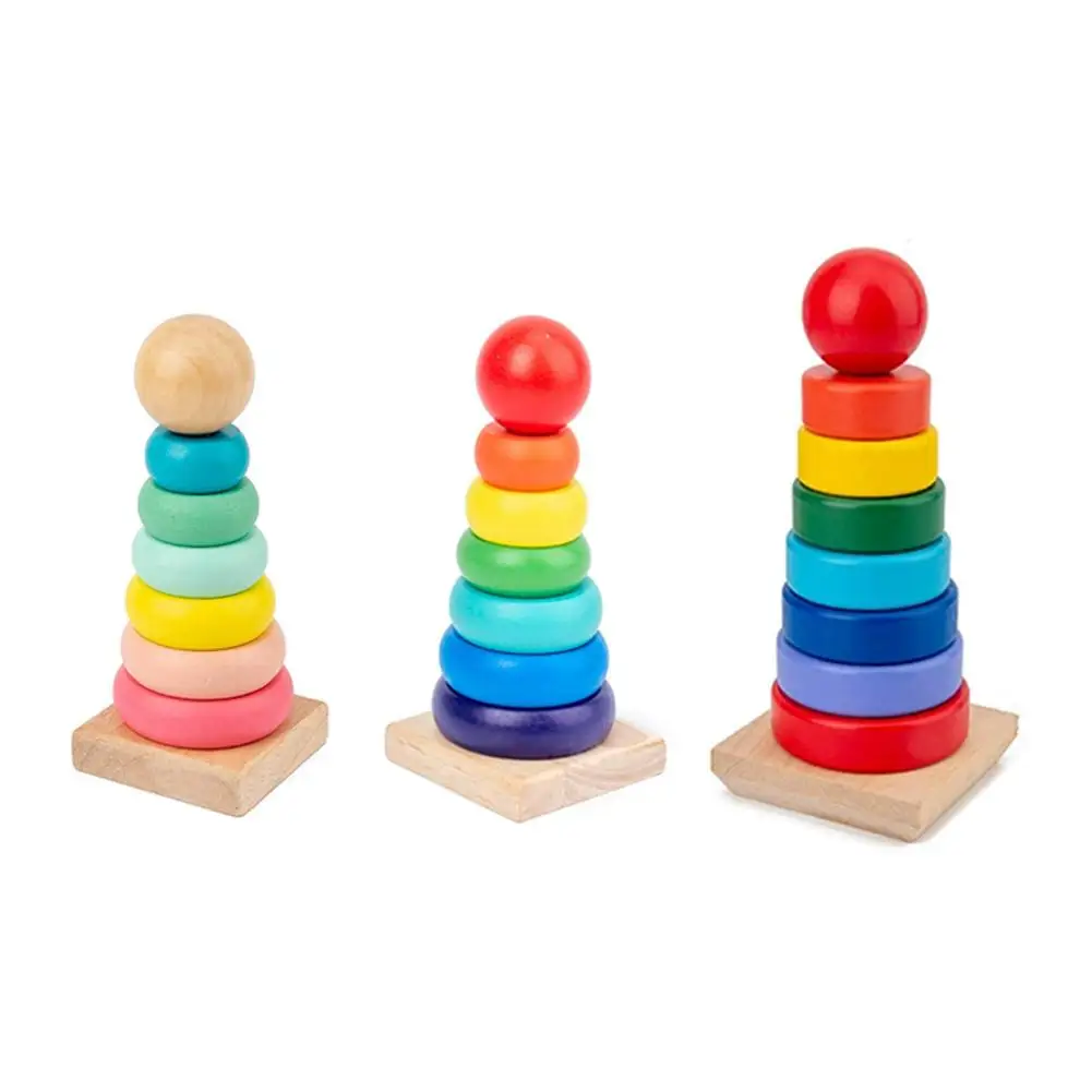 Blocs 3D en bois Montessori – Jouet éducatif pour bébé avec un design coloré, améliore l'apprentissage des enfants et les compétences cognitives