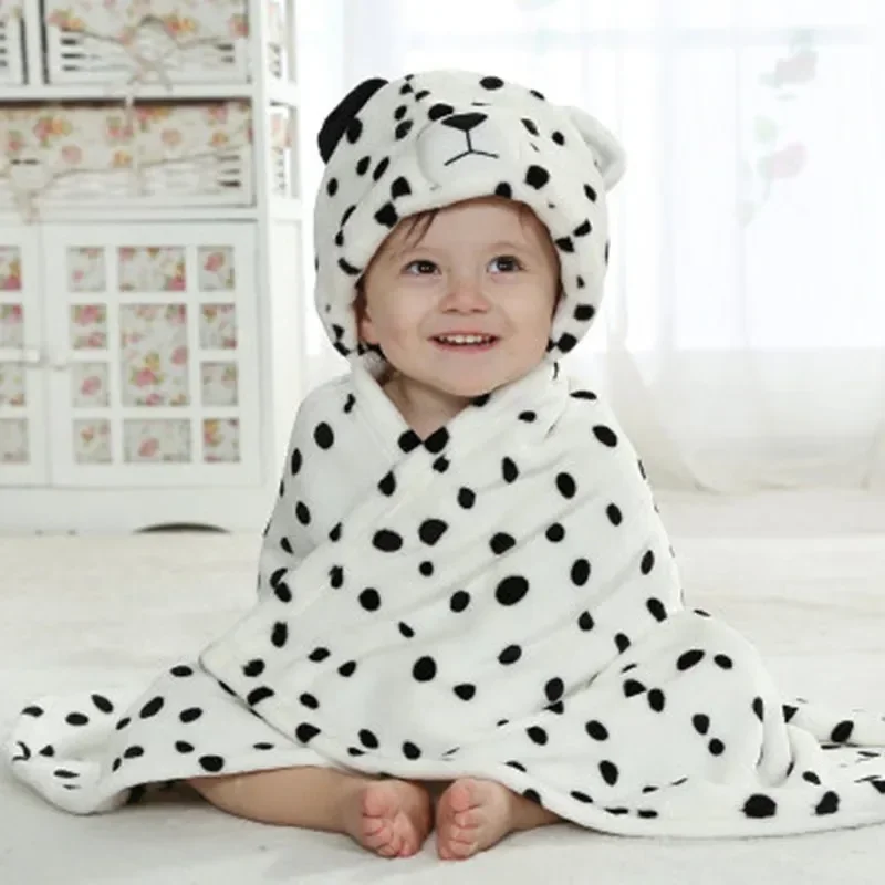 0-2 Years Old Spring and Autumn Animal Shapes Yellow Lions White Dog Pink Cow Pink Pig  Flannel Cloak Monolayer