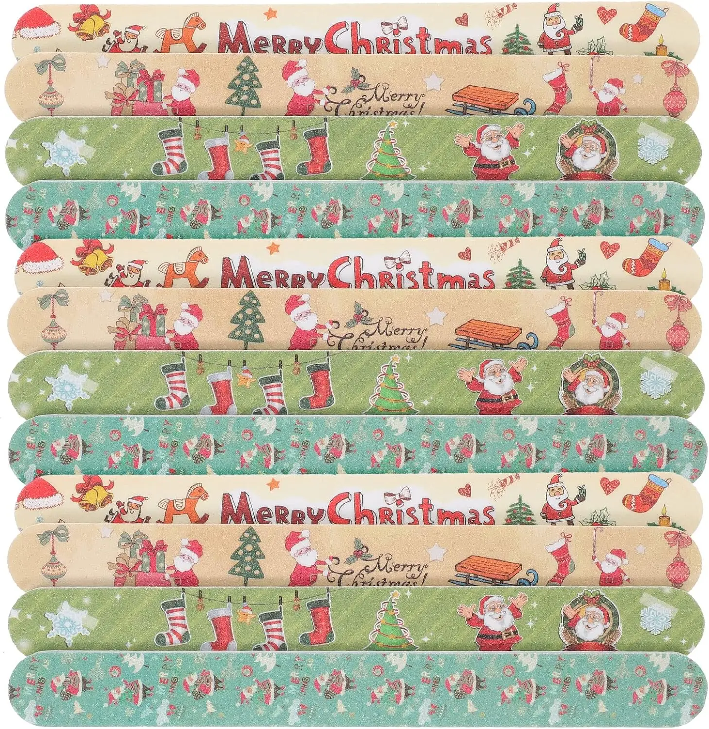 

3/5/10/25pcs Christmas Nail Files Double Sided Fingernails Buffer Christmas Toenails Polisher Tool Manicure Tools for Home Salon