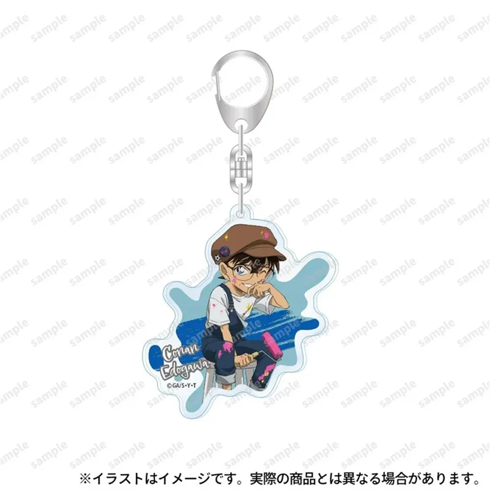 Detective Conan Paint type Anime Figure Acrylic Stand Cartoon Action Decoration Cosplay Model Plate Small Desktop Toy Keychain