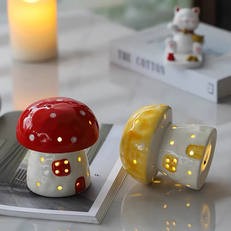 Cute Ceramic Cartoon Mushroom Home Decoration Accessories Bedside Decor Home Decor Children Girls Send Girlfriend Birthday Gift