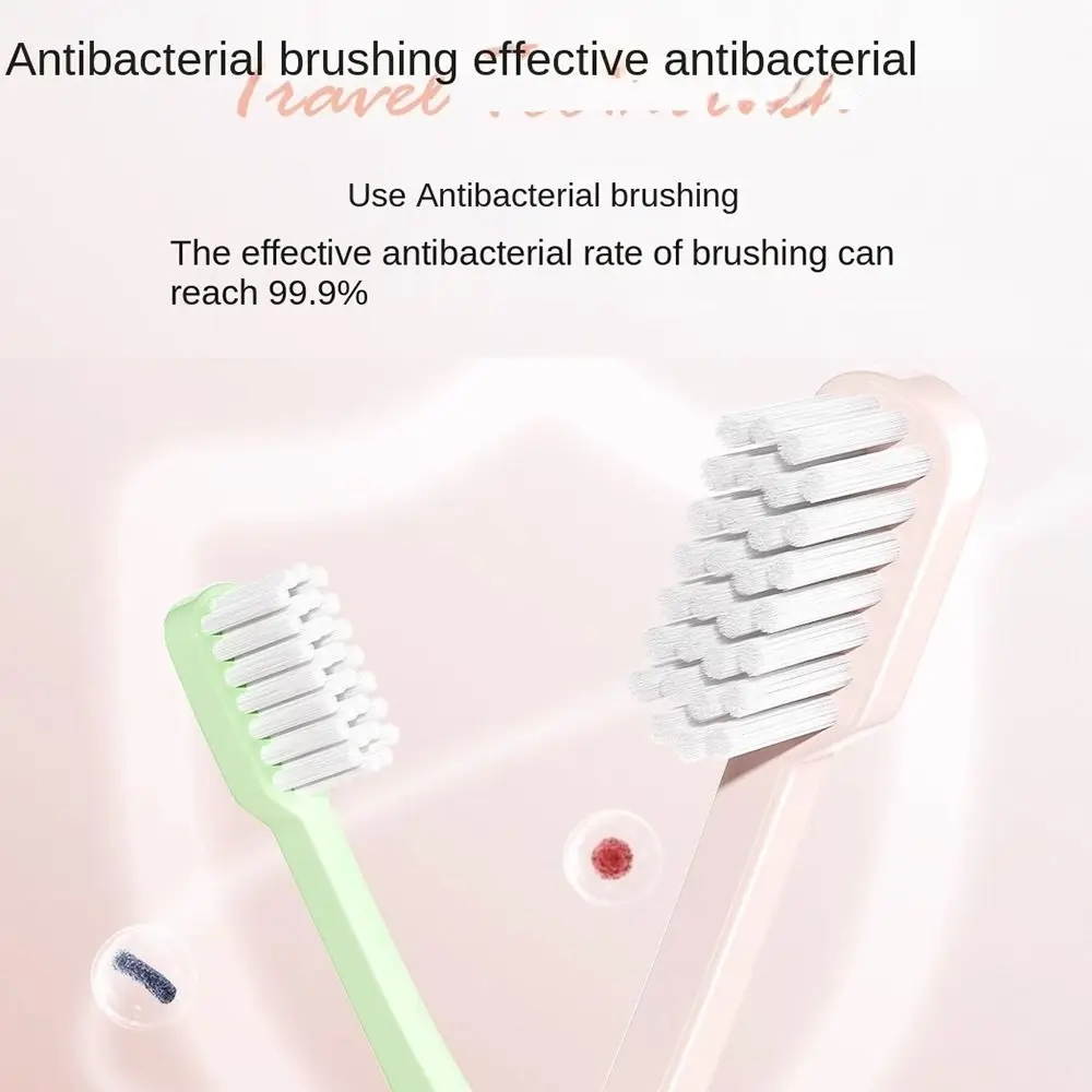 Soft Bristle Manual Toothbrush Dental Care for Sensitive Teeth Gums Travel Toothbrush Deep Cleaning Foldable