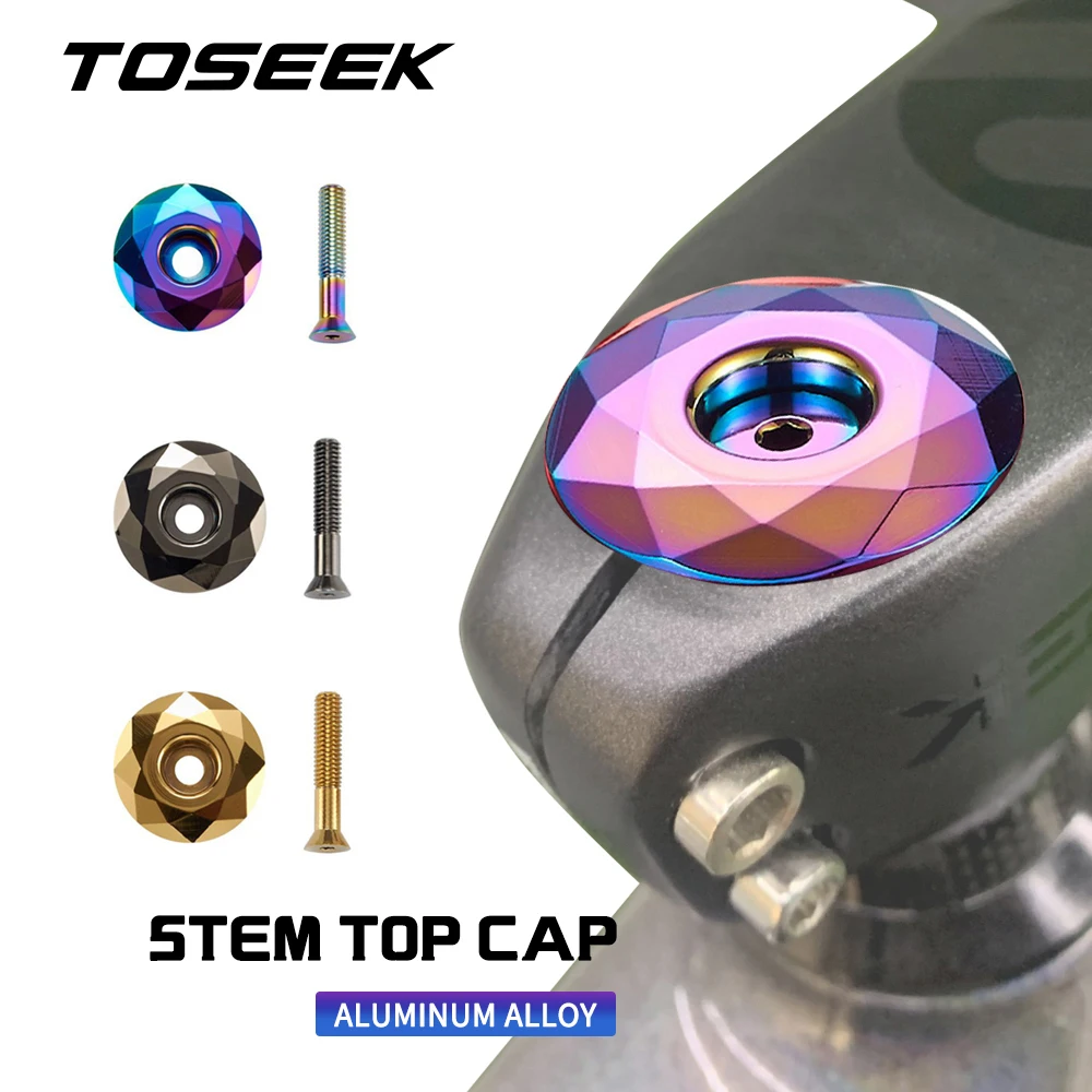 

TOSEEK MTB Bike Stem Headset Top Cap Aluminium Alloy Fork Tube Head Part Top Diamond Cover Cycling Accessory