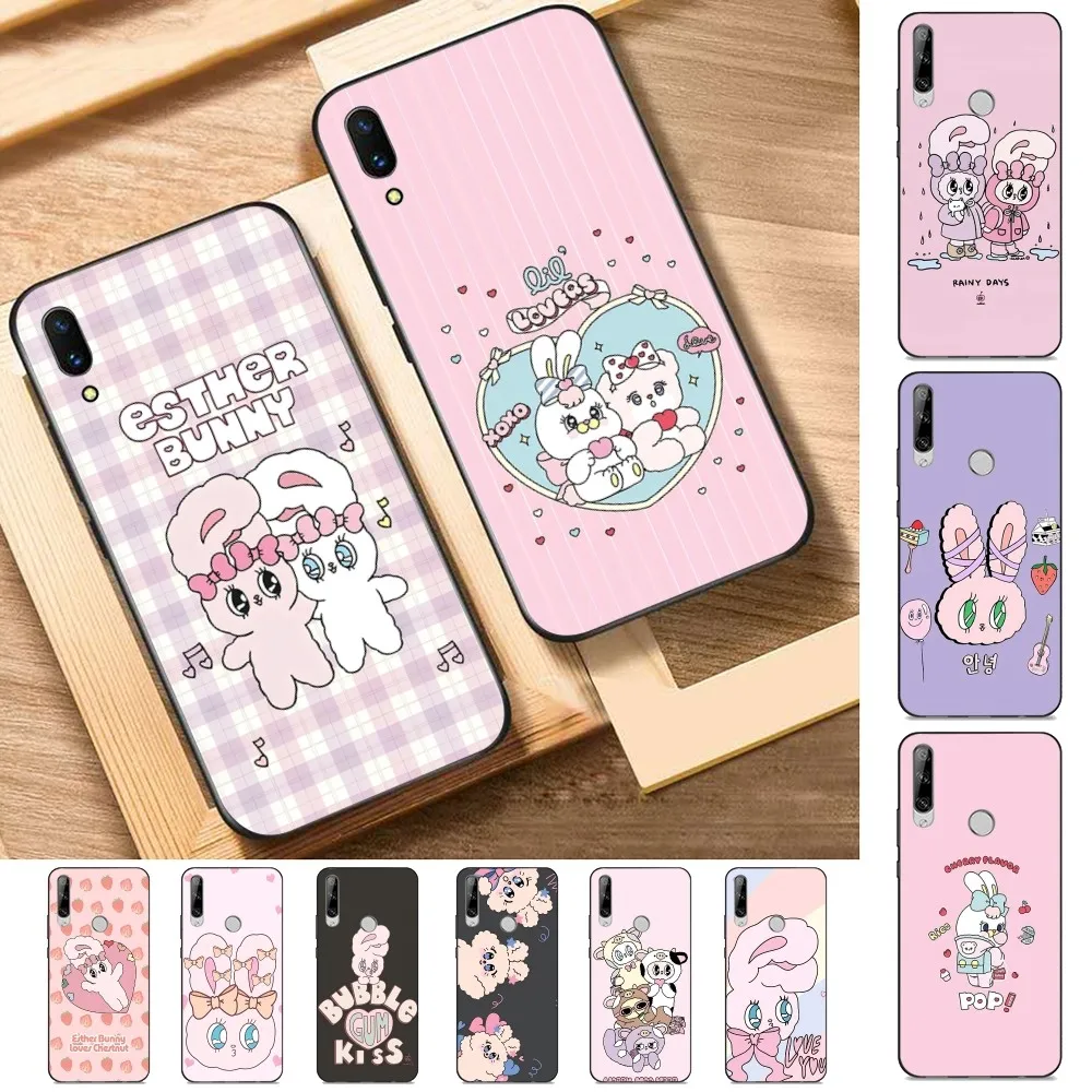 E-Esther B-Bunny Phone Case For Huawei Y9 6 7 5 Prime Enjoy 7s 7 8 plus 7a 9e 9plus 8E Lite Psmart Shell