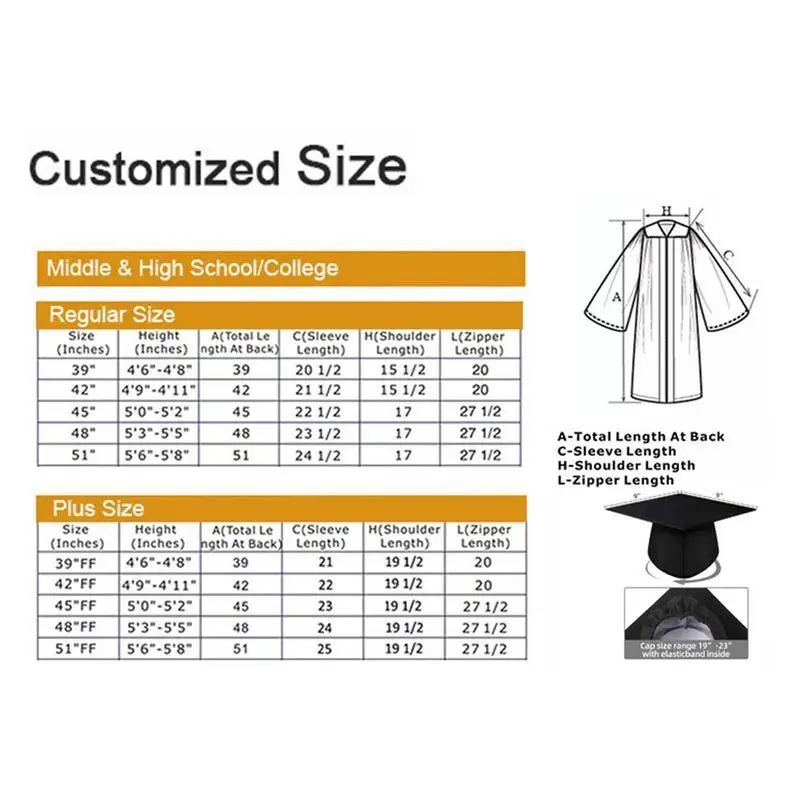 Erwachsene Abschluss kleid Mützen Set akademische Kleid Kappen Junggesellen kostüm 5 Stück Set akademische Abschluss kleid Robe Mortar board Kappen