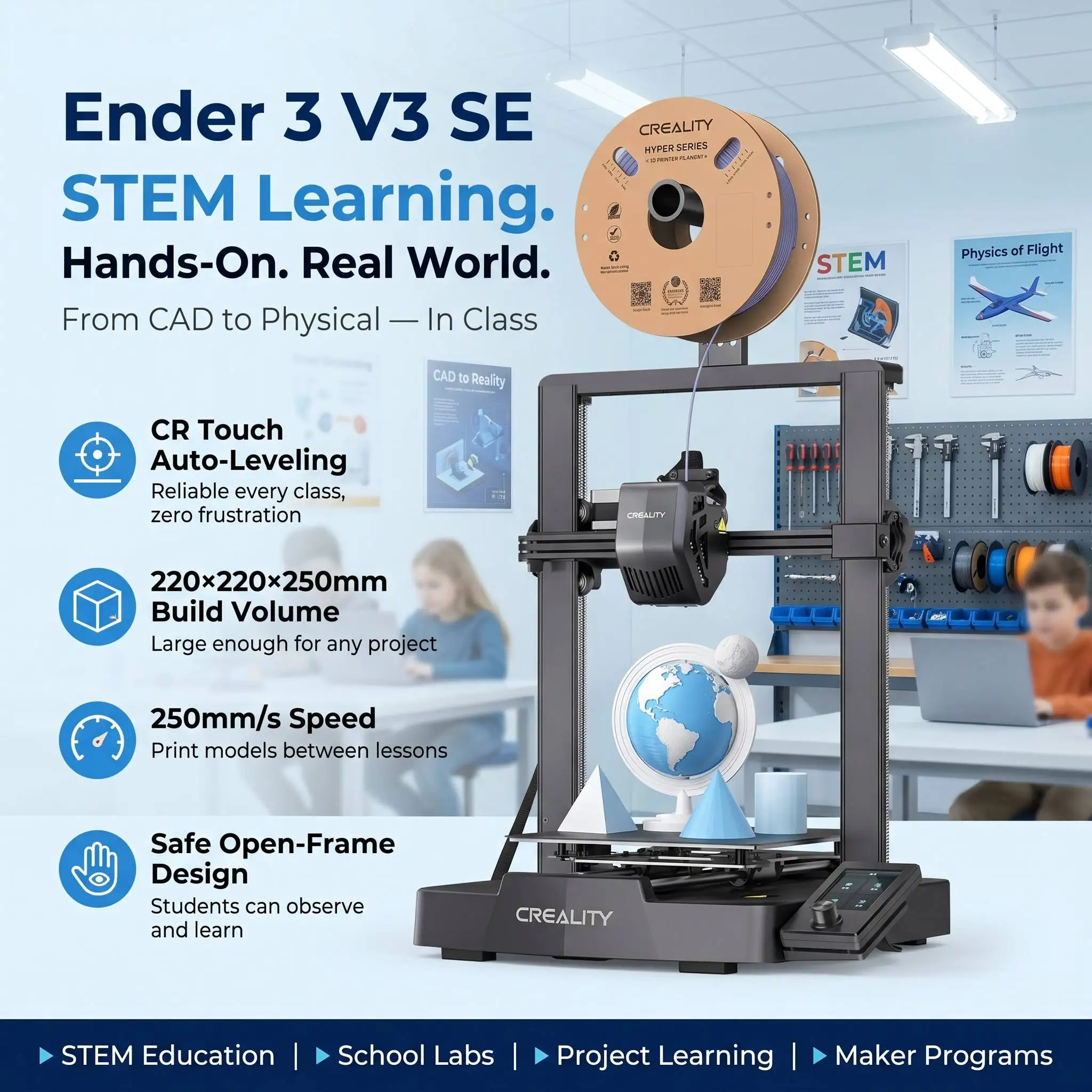 Creality Ender 3 V3 SE Educational 3D Printer For STEM Learning Schools And Maker Education