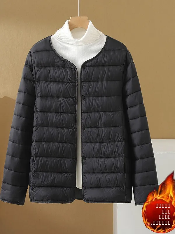 

Casual ort Lightweight Warm Cotton Jaet Women's Faionable Versatile Winter Outerwear Straight Cut Regular Sve Length