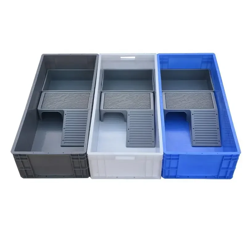

Special tank for raising turtles, extra large fish, turtle mixed raising turnover box, plastic belt drying table, large feeding