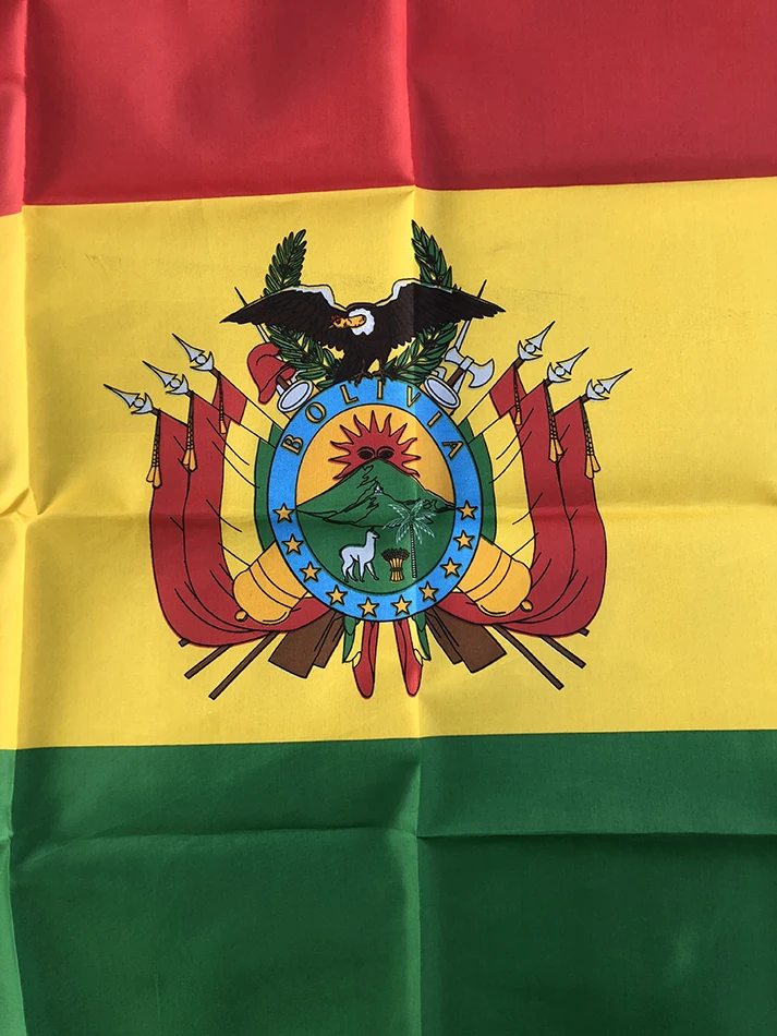 Drapeau de Ciel de Bolivie en Polyester 90x150cm, Sensation Nationale de l'Amérique du Sud, Livraison Gratuite