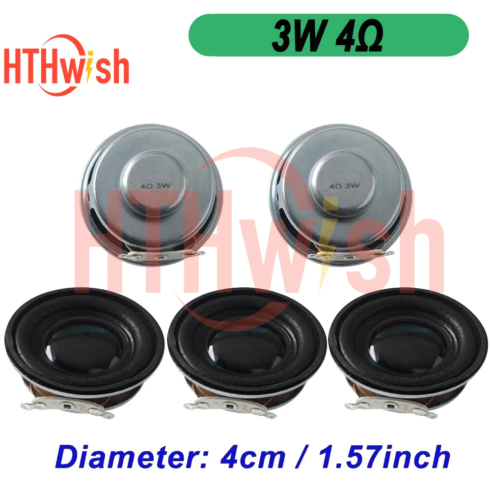 Mini Speaker Diameter 1.5Inch 40MM Full Frequency Stereo Sound Small Hifi Speaker 4ohm 3W 4cm Amplifier Loudspeaker for Arduino