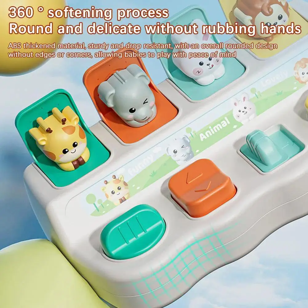 ของเล่นสัตว์แบบป๊อปอัพและกล่องการเรียนรู้แบบมอนเตสซอรี่ - เสริมสร้างทักษะด้านตรรกะและทักษะการเคลื่อนไหว ของเล่นเสริมพัฒนาการทางประสาทสัมผัสแบบมอนเตสซอรี่